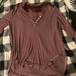 Burgundy high low shirt
